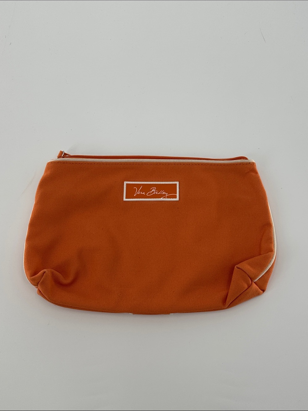 Vera Bradley Bright Orange Zip Cosmetic Pouch